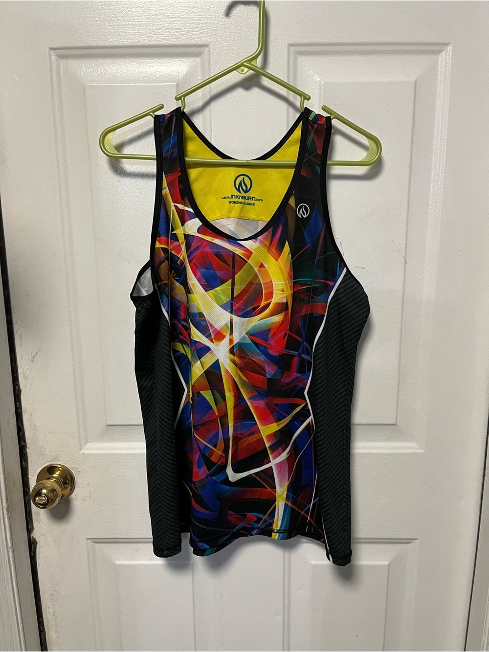 INKnBURN womens Multicolor Abstract tank top NWOT size xl